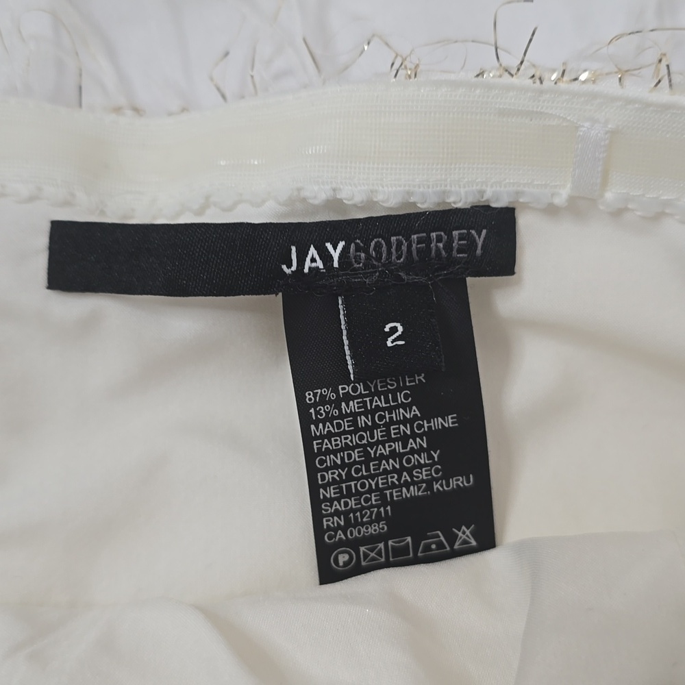 Jaygodfrey Elegant Rami Faux Feather Trimmed Strapless  Mini Dress Size 4. - Picture 8 of 14